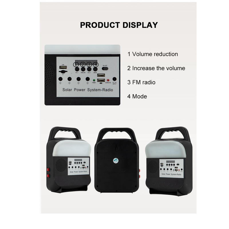 ฉากยึดผนังกันน้ำระบบแสงสว่างพลังงานแสงอาทิตย์ IP65 DC 49.5cm * 40.5cm * 46cm