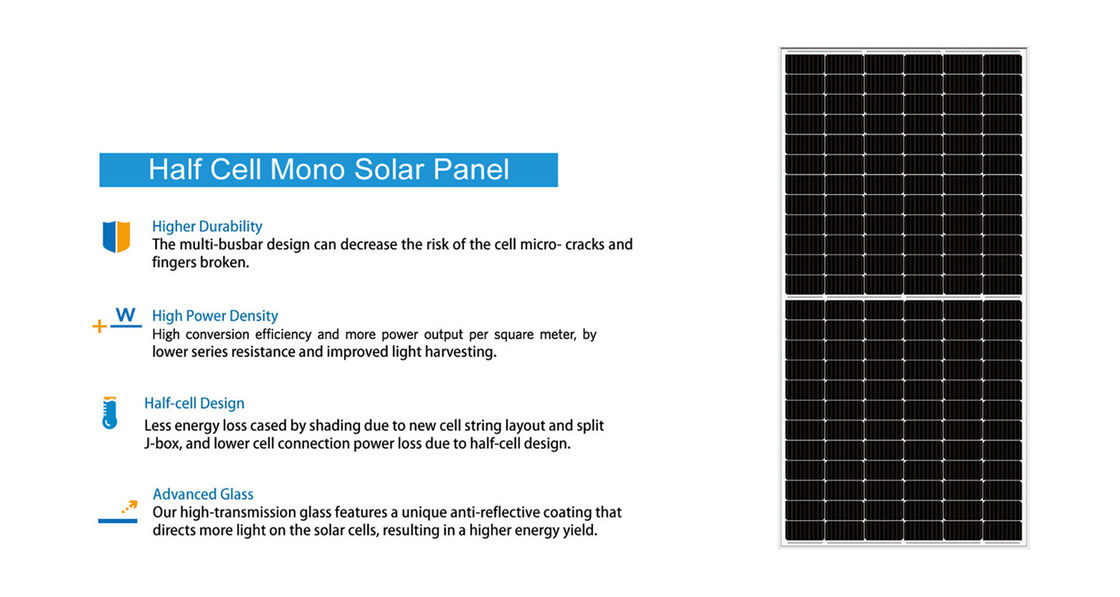 Mono 9BB 72 แผงพลังงานแสงอาทิตย์ระบบ Half Cells Tier 1 430W 440W 445W