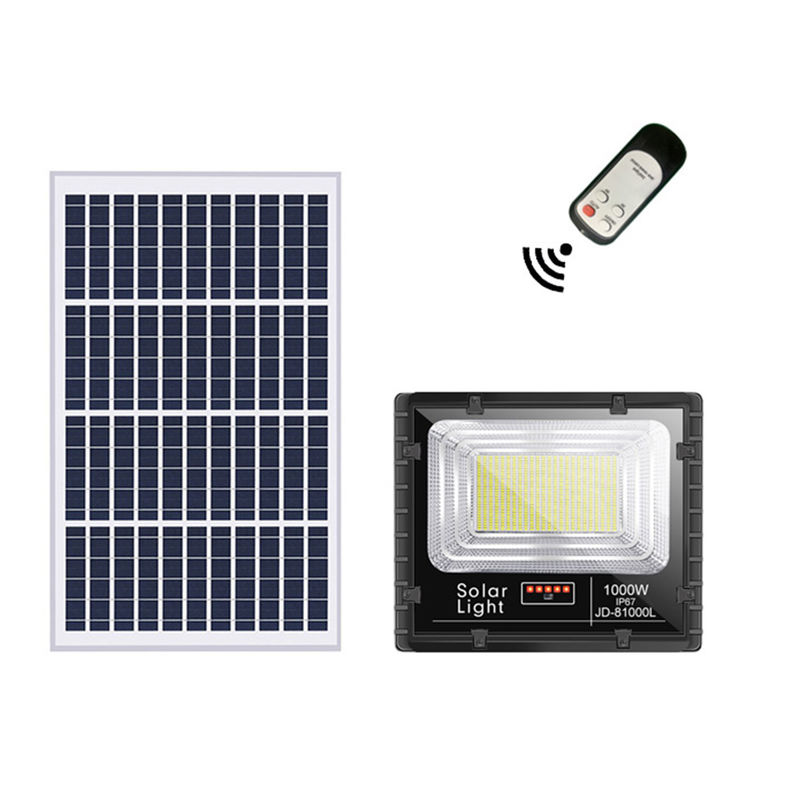 กลางแจ้ง IP67 น้ำท่วมไฟพลังงานแสงอาทิตย์ความปลอดภัยหลอดไฟ LED 100W 200W 300W Powered Focus