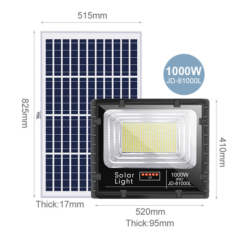 ODM 300W ไฟน้ำท่วมพลังงานแสงอาทิตย์โคมไฟกลางแจ้งระยะไกล Ip65 กันน้ำ 100w 500w Led