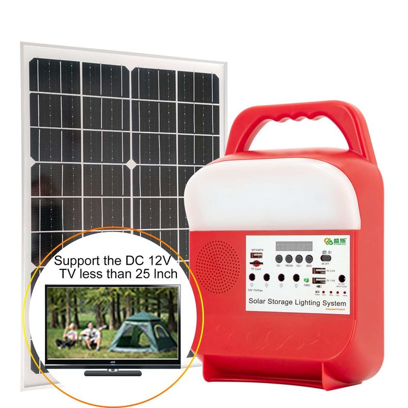 ไฟเตือนพลังงานแสงอาทิตย์แบบพกพาสำหรับบ้าน ฟลัดไลท์ All In One System Kit พร้อมสายดาต้า