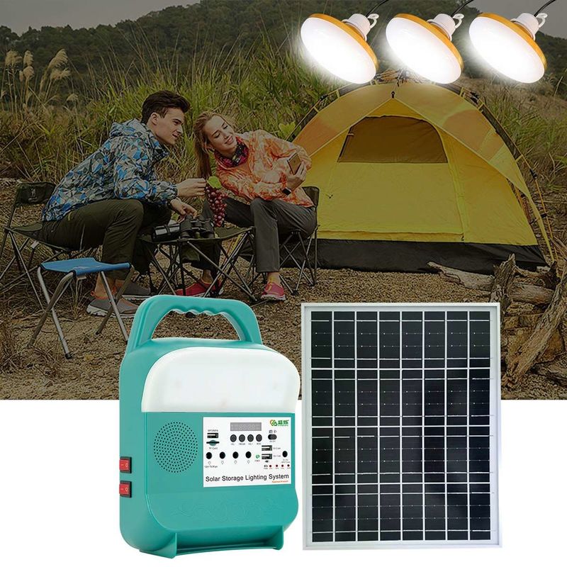 ที่เก็บพลังงานระบบไฟชาร์จพลังงานแสงอาทิตย์ชุด 12V สำหรับบ้านและกลางแจ้ง