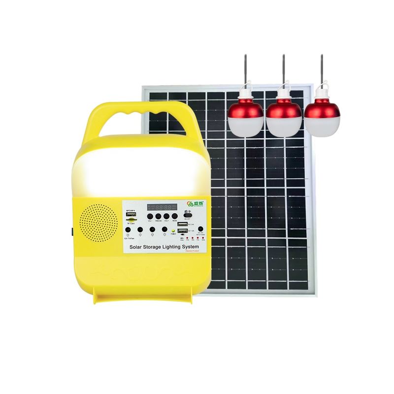 มัลติฟังก์ชั่น 16V แผงโซลาร์เซลล์ระบบไฟ LED 16W สำหรับเต็นท์เดินป่าตกปลาฉุกเฉิน