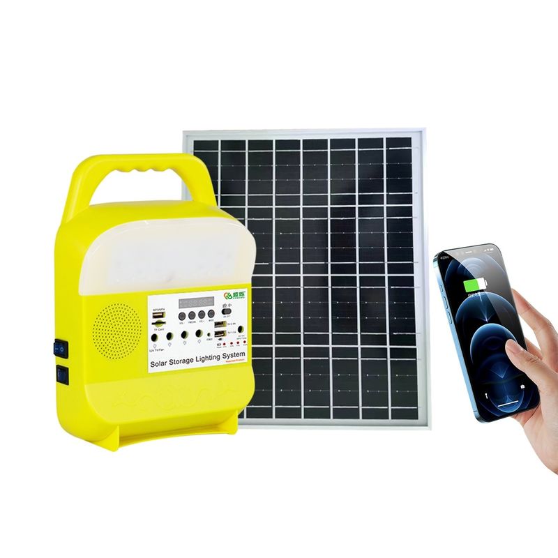 16W ระบบไฟชาร์จพลังงานแสงอาทิตย์ไฟฉาย LED วิทยุ FM แคมป์ปิ้งกลางแจ้ง SRE-815B