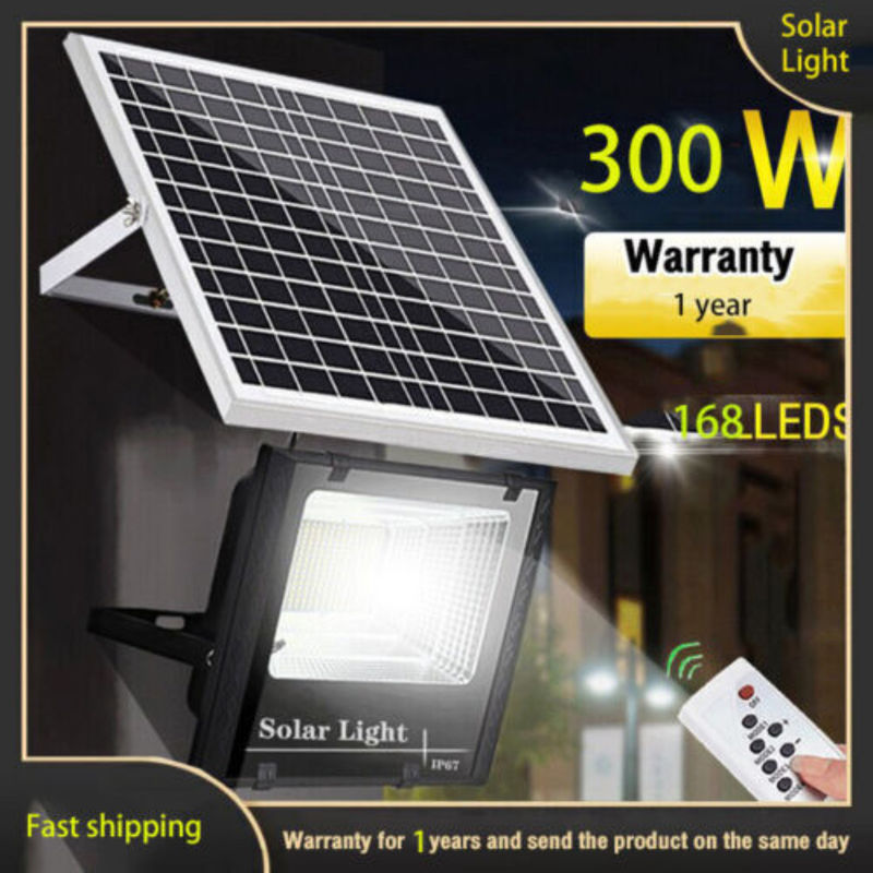 300W Super Power Solar Flood Light Outdoor Street Sport การควบคุมระยะไกล
