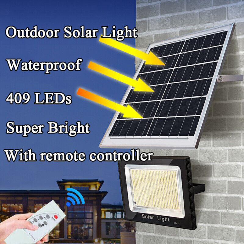 300W Super Power Solar Flood Light Outdoor Street Sport การควบคุมระยะไกล