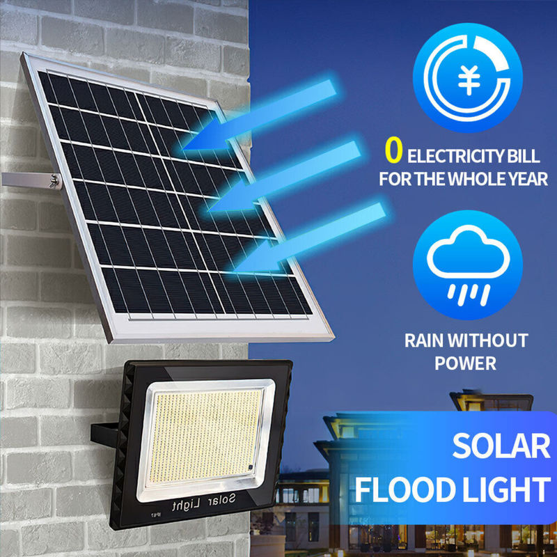 ไฟสวนน้ำท่วมพลังงานแสงอาทิตย์กันน้ำ 3000lm ABS Motion Sensor LED โปรเจ็กเตอร์กลางแจ้ง