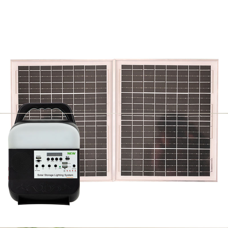แผงโซลาร์เซลล์ 45W IP65 ไฟ LED พลังงานแสงอาทิตย์ในบ้านวัสดุ ABS -20 ℃ -60 ℃อุณหภูมิในการทำงานสถานีไฟฟ้าพกพาพลังงานแสงอาทิตย์