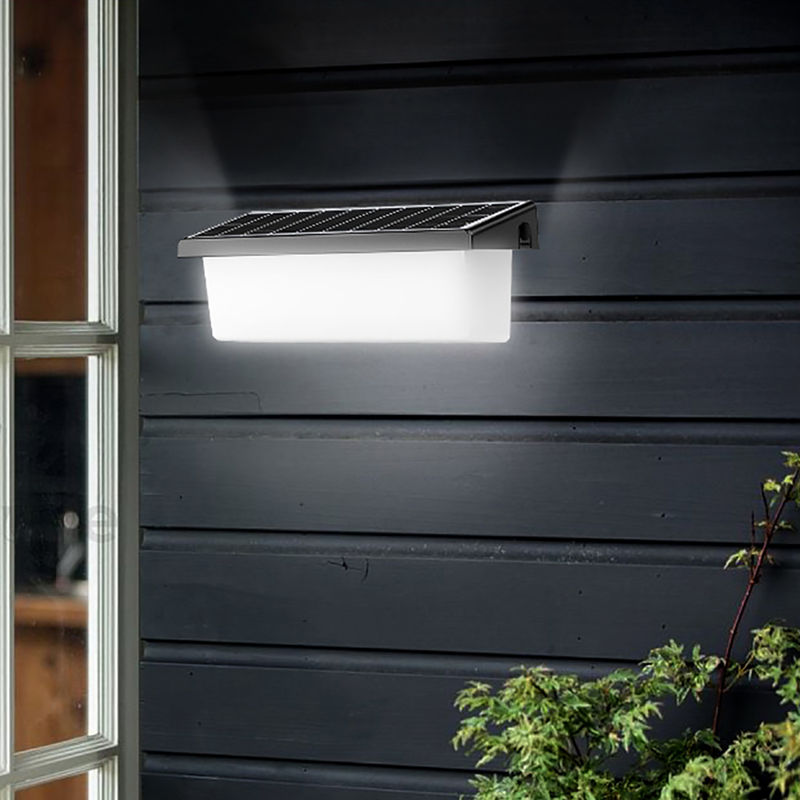 4100K ไฟผนังแสงอาทิตย์สีขาวเฉลี่ย กลางแจ้ง 8-10 ชั่วโมง เวลาทํางาน LED ไฟผนังแสงแสงแสงแสงแสงกลางแจ้ง สวนระเบียง