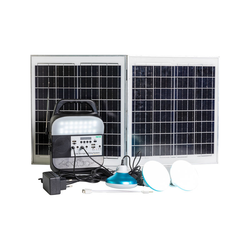 45W 16V โซลาร์ โฮม ไลท์ ระบบทีวีและแฟนสําหรับพลังงานที่น่าเชื่อถือจากออฟกริด มินิพอร์ต 12v DC