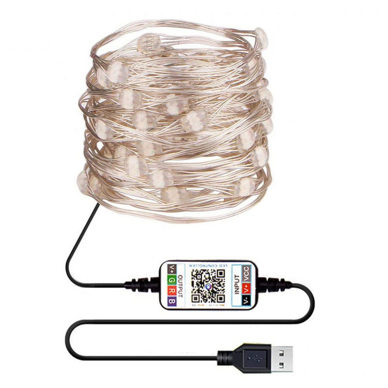 IP65 USB 6lm ไฟตกแต่งพลังงานแสงอาทิตย์ไฟสวนสตริงพลังงานแสงอาทิตย์