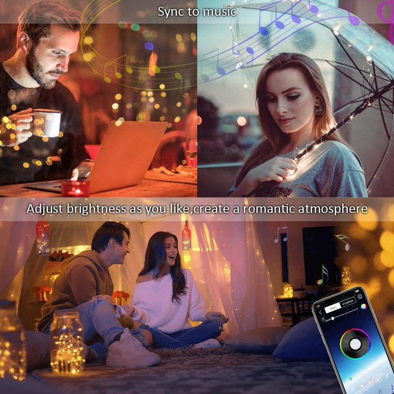IP65 USB 6lm ไฟตกแต่งพลังงานแสงอาทิตย์ไฟสวนสตริงพลังงานแสงอาทิตย์