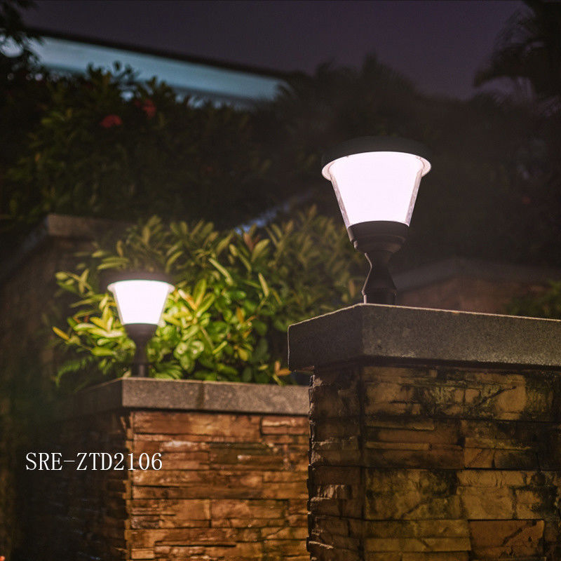 ไฟสวนพลังงานแสงอาทิตย์โคมไฟเสากันน้ำตกแต่ง LED โคมไฟเสา Soalr
