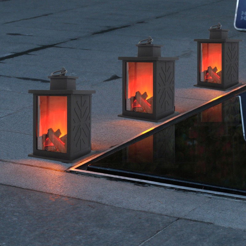 OEM ODM Garden ไฟตกแต่งพลังงานแสงอาทิตย์ Flame Lanterns สำหรับการตั้งแคมป์กลางแจ้ง