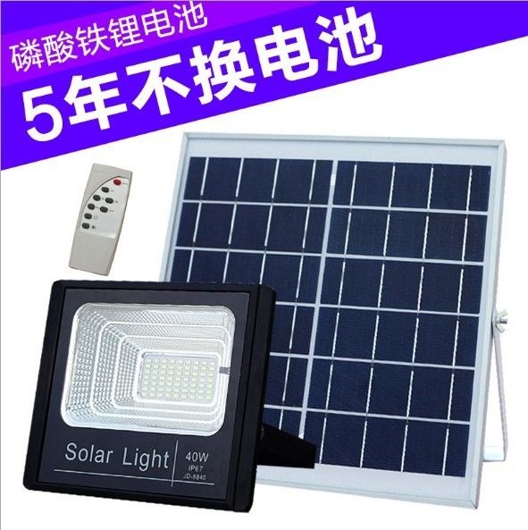 100W Jd-8840 สวนไฟน้ำท่วมพลังงานแสงอาทิตย์ Cool White 8PCS LED ประหยัดพลังงาน Solar