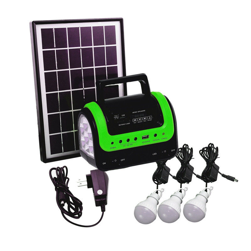 FCC EMC 5W 6V โคมไฟพลังงานแสงอาทิตย์แบบพกพา 12PCS SMD LED รถ เรือ Solar Light Kit