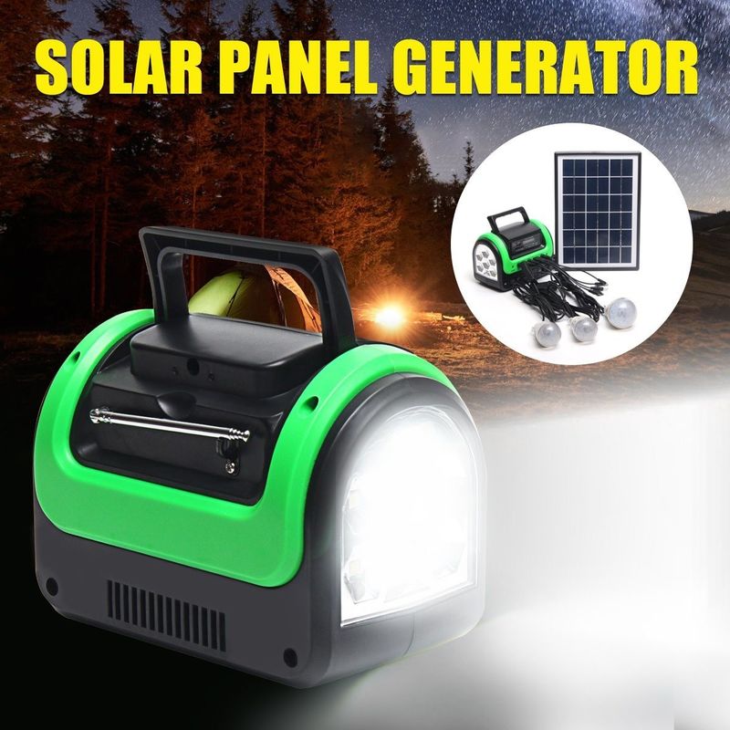 FCC EMC 5W 6V โคมไฟพลังงานแสงอาทิตย์แบบพกพา 12PCS SMD LED รถ เรือ Solar Light Kit