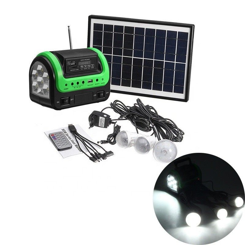 FCC EMC 5W 6V โคมไฟพลังงานแสงอาทิตย์แบบพกพา 12PCS SMD LED รถ เรือ Solar Light Kit