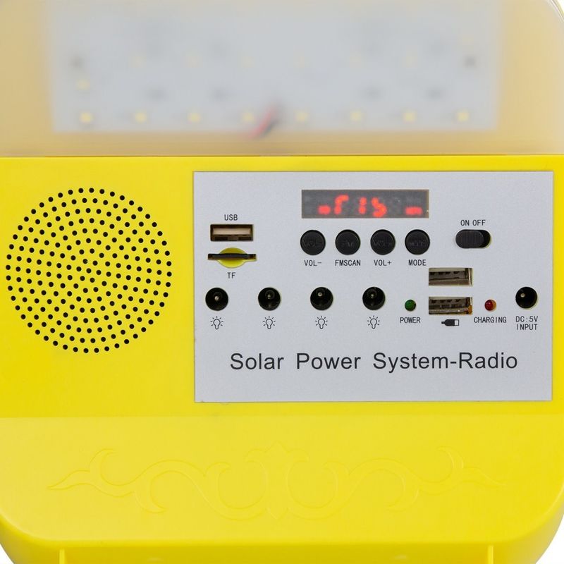 DC Solar System ระบบแผงเซลล์แสงอาทิตย์แบบพกพาสำหรับเครื่องชาร์จพลังงานแสงอาทิตย์ภายในบ้าน