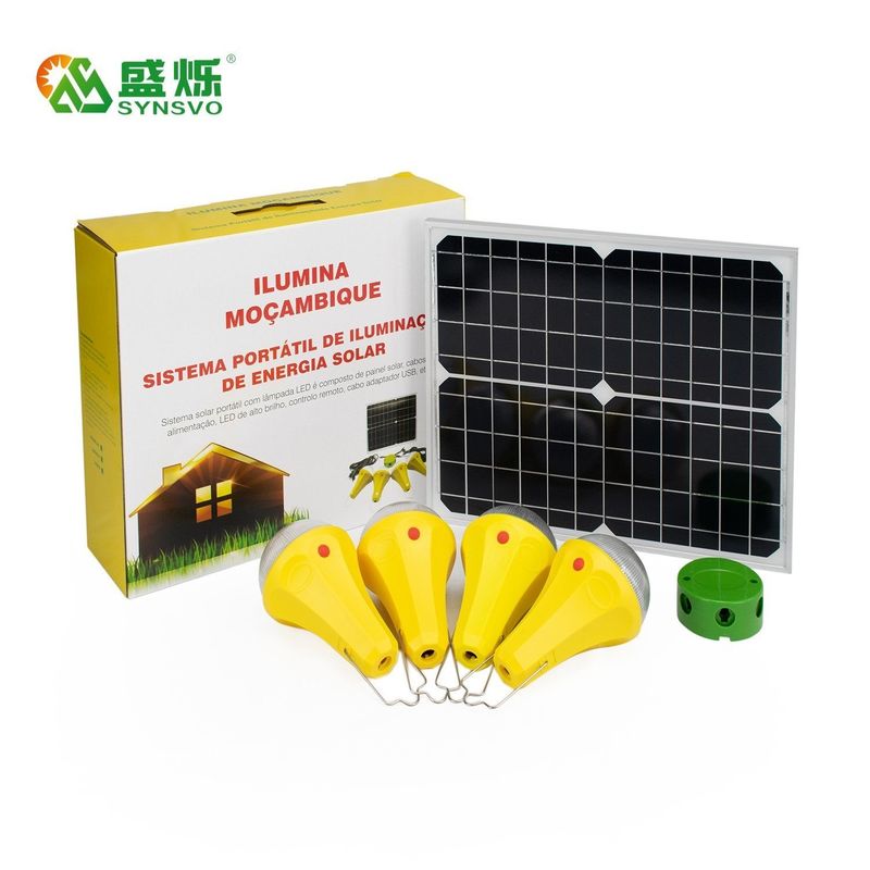 รีโมทคอนโทรล 435lum Solar Mini Home Lighting System 14Hrs ถึง 48Hrs เวลาทำงาน