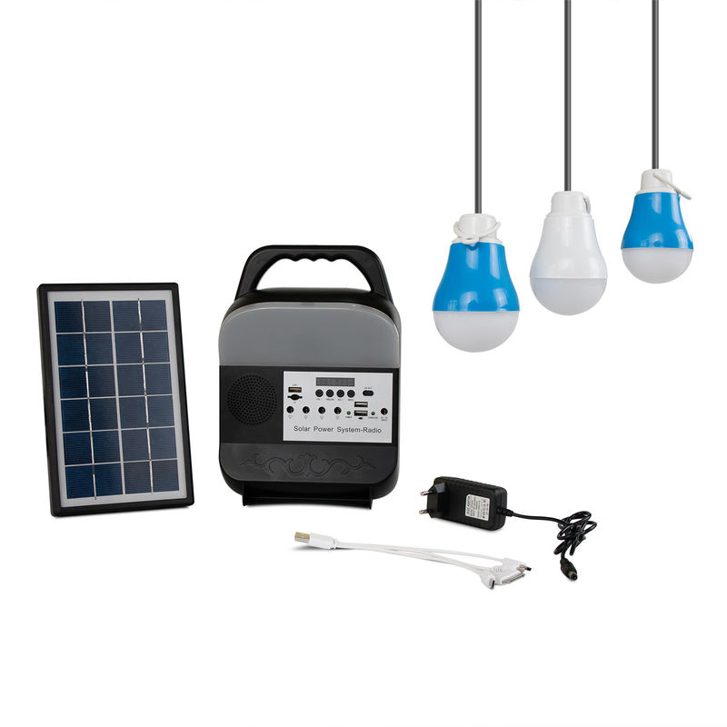 3W 12PCS SMD LED ระบบไฟส่องสว่างพลังงานแสงอาทิตย์ขนาดเล็ก Outdoor Camping Mobile Power Supply