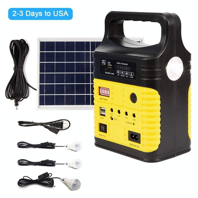 วิทยุ FM พลังงานแสงอาทิตย์ Solar Kit off Grid Solar System ชุดไฟบ้านพลังงานแสงอาทิตย์ 10W Global Sunrise Lights