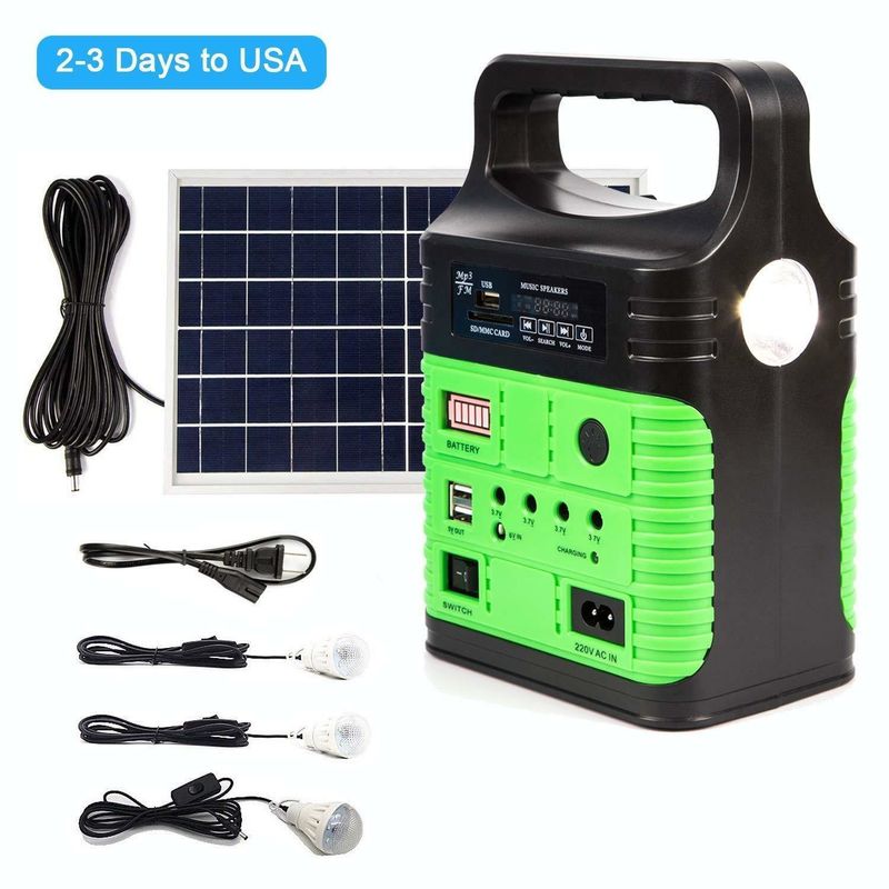 วิทยุ FM พลังงานแสงอาทิตย์ Solar Kit off Grid Solar System ชุดไฟบ้านพลังงานแสงอาทิตย์ 10W Global Sunrise Lights
