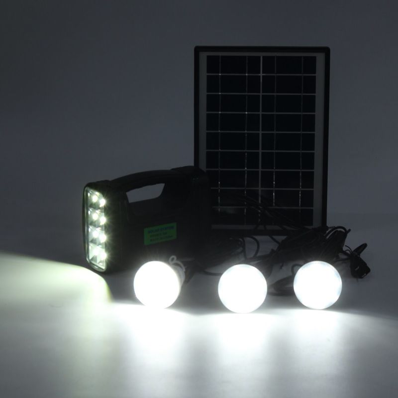 12PCS SMD LED 3W 4W 5W ชุดโคมไฟพลังงานแสงอาทิตย์ในร่มพร้อมแบตเตอรี่ตะกั่วกรด 4Ah