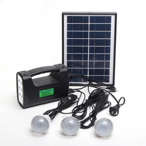 12PCS SMD LED 3W 4W 5W ชุดโคมไฟพลังงานแสงอาทิตย์ในร่มพร้อมแบตเตอรี่ตะกั่วกรด 4Ah