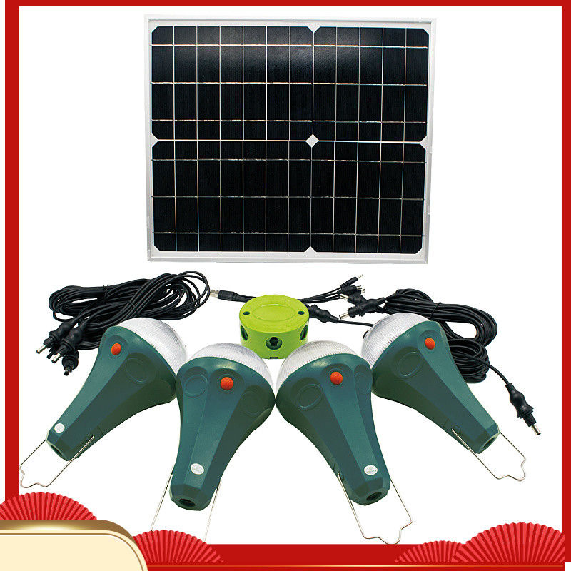 9W Solar Powered LED Shed Lights รีโมทคอนโทรลระบบไฟพลังงานแสงอาทิตย์สำหรับ Home