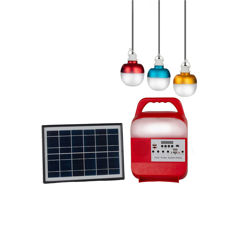 15 โวลต์ 5W * 3PCS Night Market แบบพกพา Solar Bulbs For Outings