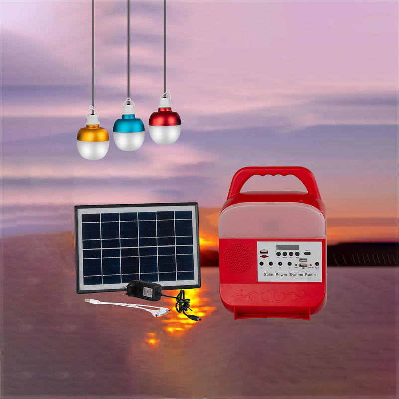 15 โวลต์ 5W * 3PCS Night Market แบบพกพา Solar Bulbs For Outings