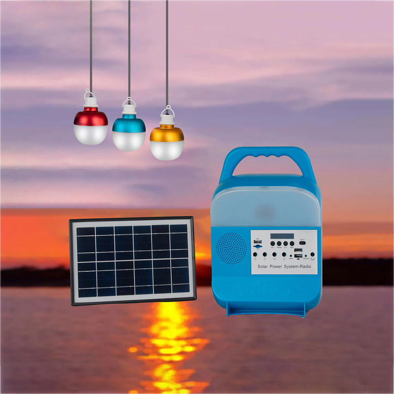 15 โวลต์ 5W * 3PCS Night Market แบบพกพา Solar Bulbs For Outings