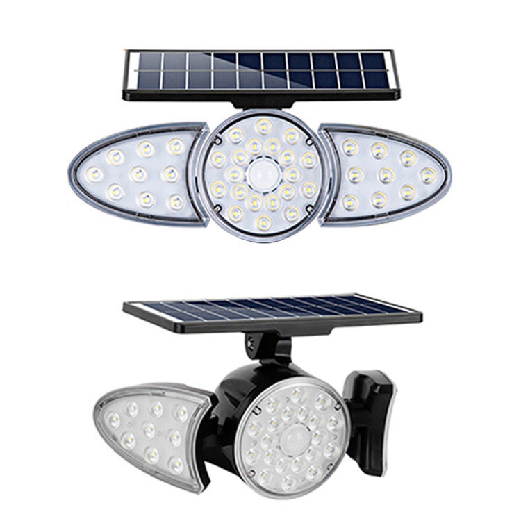 40000H อายุการใช้งาน 3.7V 2500mAh โคมไฟติดผนังพลังงานแสงอาทิตย์ 38PCS LED Wall Motion Sensor Light