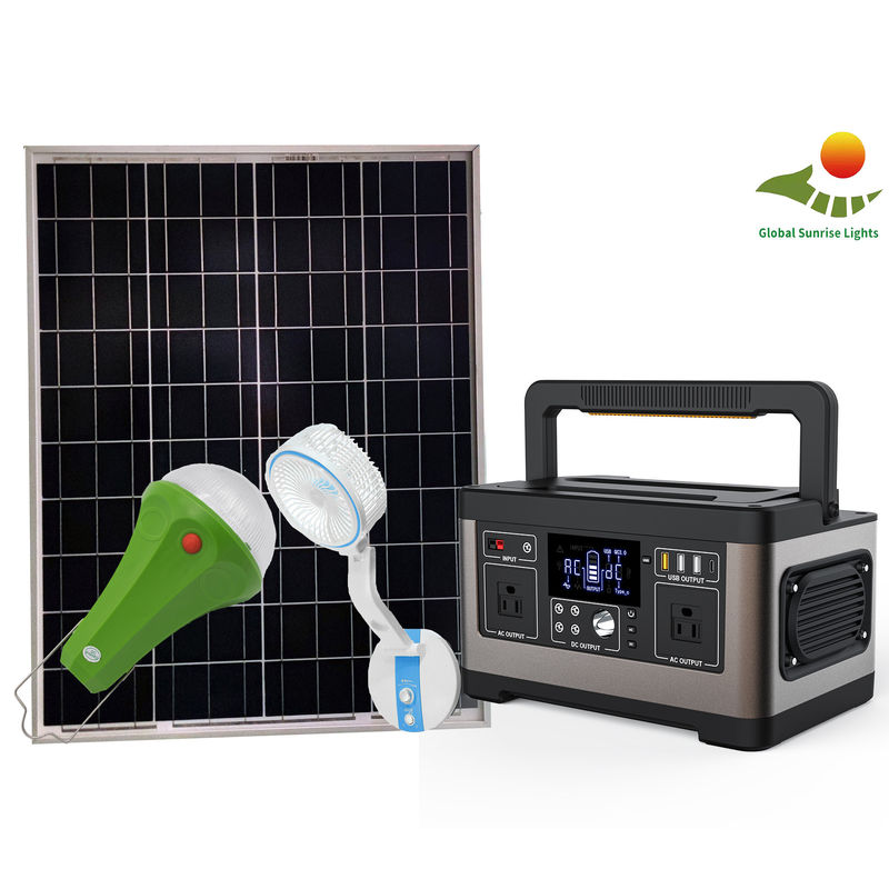 เครื่องกำเนิดไฟฟ้าพลังงานแสงอาทิตย์แบบพกพา LiFePO4 120W 1000 วัฏจักรชีวิตระบบไฟบ้านพลังงานแสงอาทิตย์