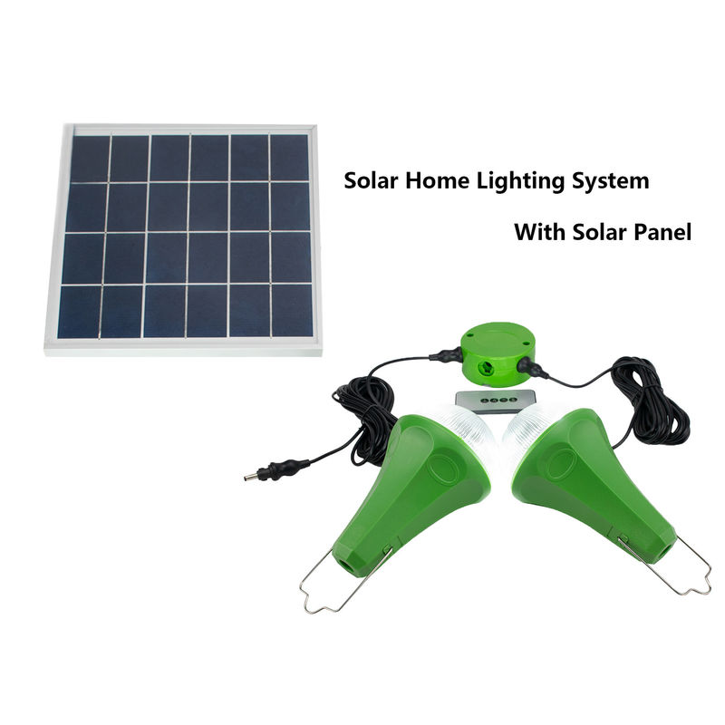 2pcs * 3W หลอดไฟพลังงานแสงอาทิตย์แบบพกพาสำหรับ Home Outdoor Camping Lighting System