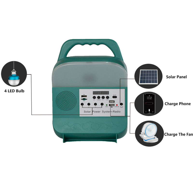 Off Grid Energy Power Bank Generator Kit ระบบหลอดไฟ LED พลังงานแสงอาทิตย์แบบพกพาขนาดเล็ก
