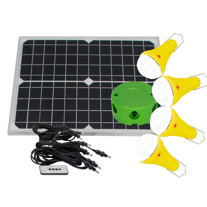 ชุดไฟฟ้าแสงอาทิตย์พกพา ผลงานสูง LED Home Power 4PCS 3-6V IP65