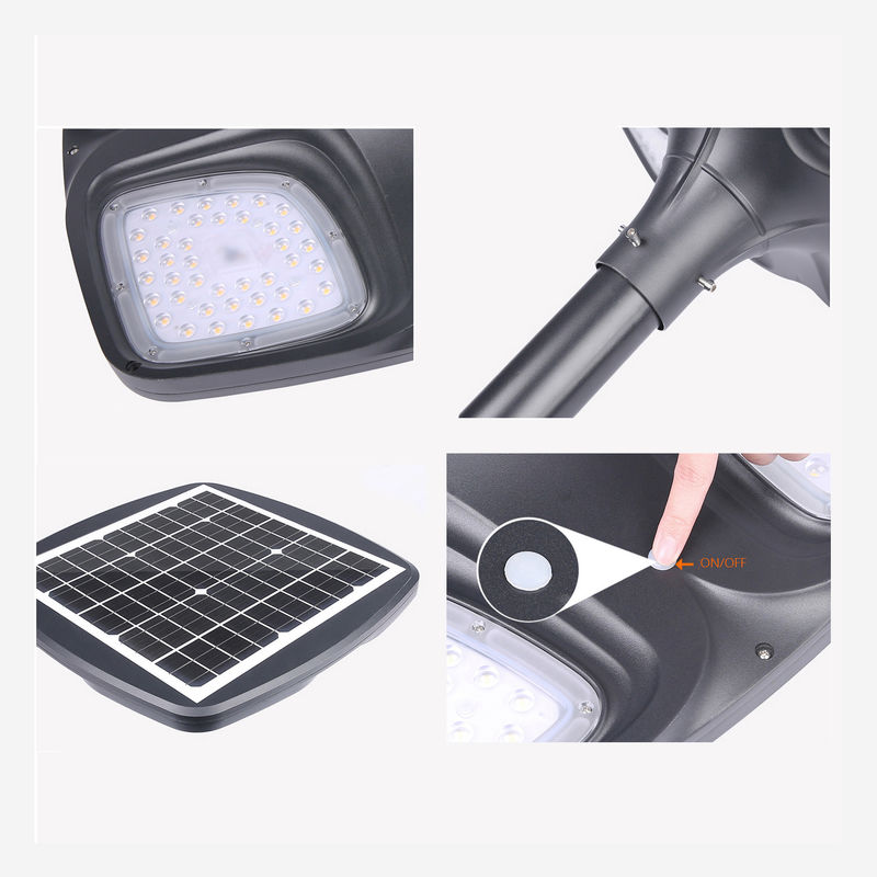 IP65 Waterproof Clover LED ไฟถนนพลังงานแสงอาทิตย์เซนเซอร์พลังงานโคมไฟสวน 3500K DC 6V