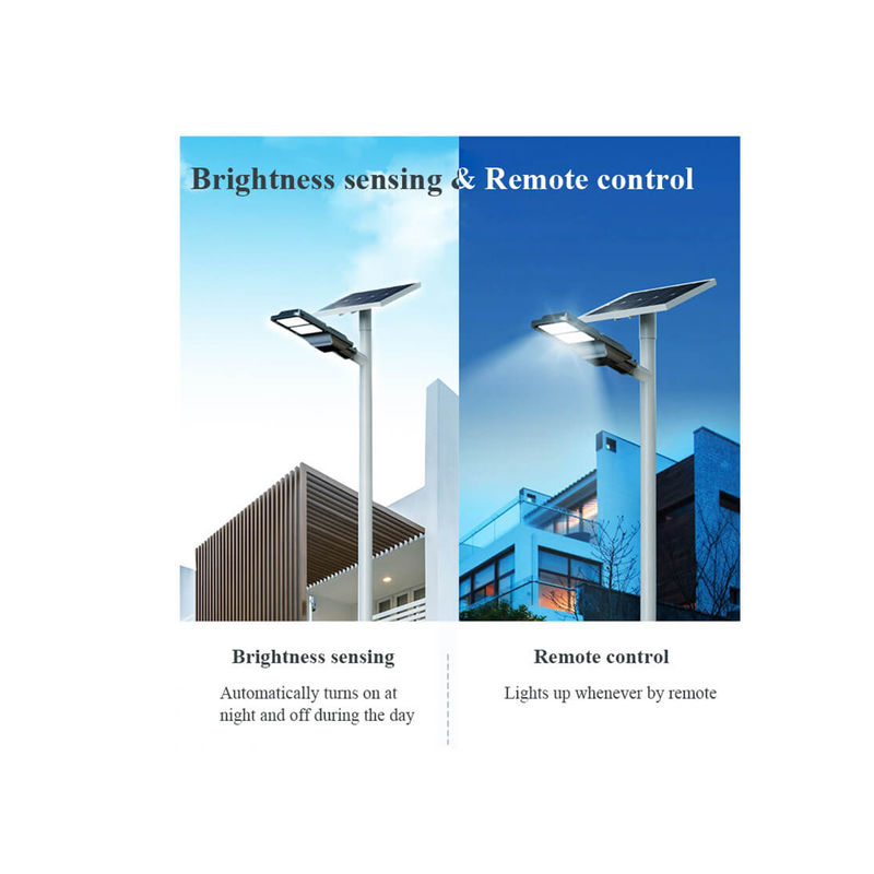 โคมไฟถนนพลังงานแสงอาทิตย์กลางแจ้ง 100W Type C ไฟ LED ขับเคลื่อนกันน้ำ