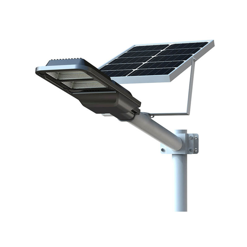 โคมไฟถนนพลังงานแสงอาทิตย์กลางแจ้ง 100W Type C ไฟ LED ขับเคลื่อนกันน้ำ