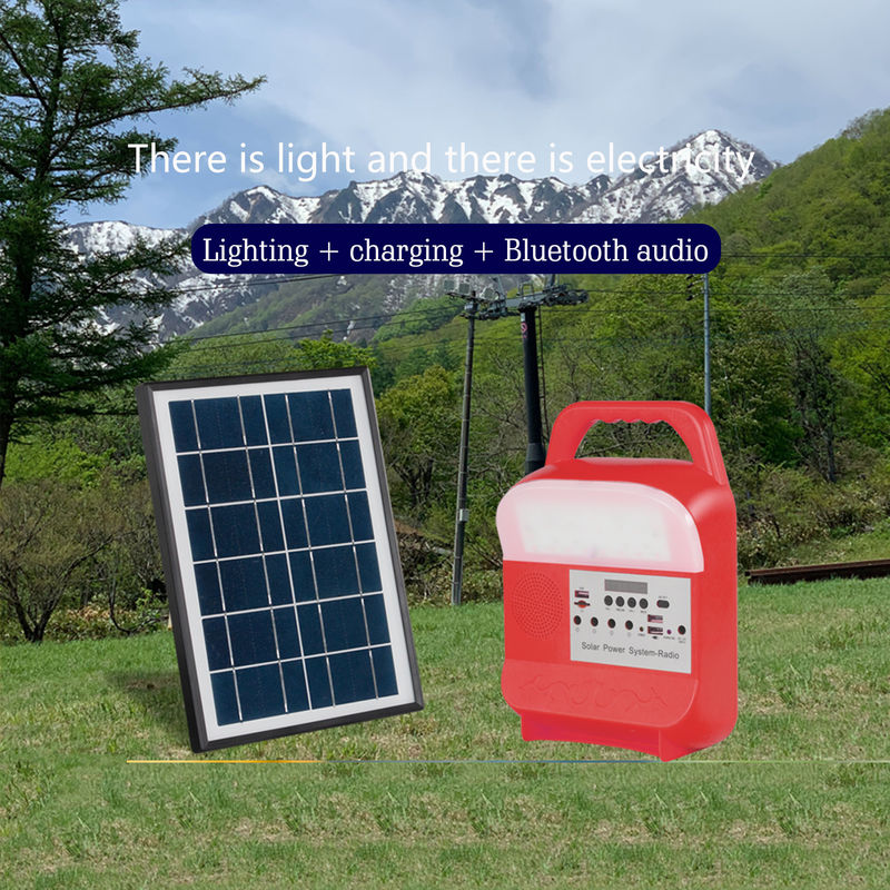 6000Mah 5kw แบบพกพาเครื่องกำเนิดไฟฟ้าพลังงานแสงอาทิตย์ชุดระบบแสงสว่าง Handed Type