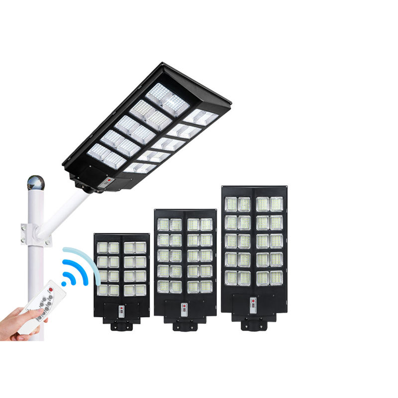 Motion Sensor Streetlight ABS Waterproof IP65 100w 300w ไฟถนนพลังงานแสงอาทิตย์ในตัว