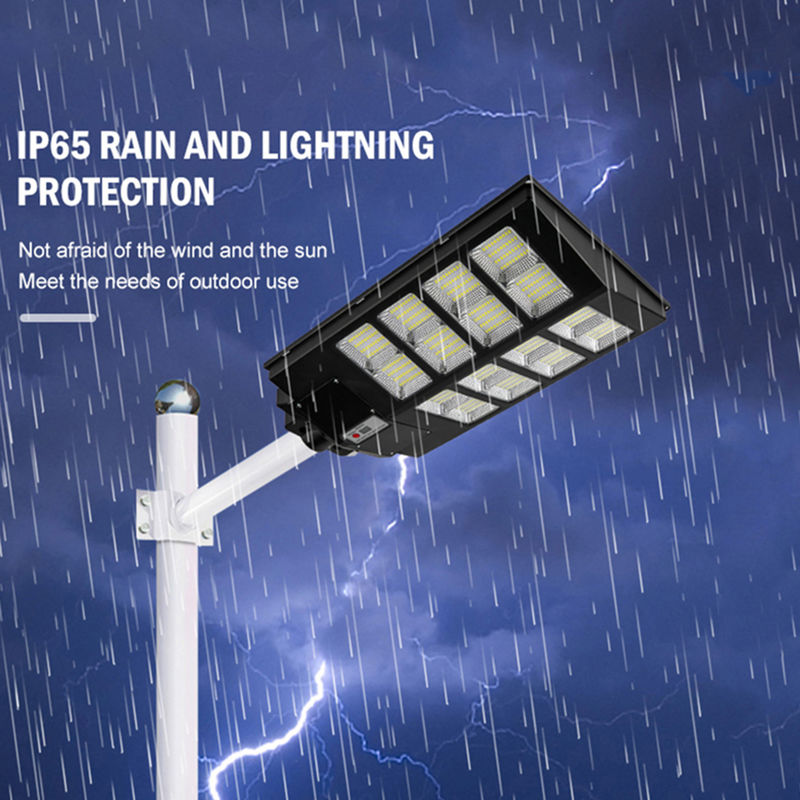 Motion Sensor Streetlight ABS Waterproof IP65 100w 300w ไฟถนนพลังงานแสงอาทิตย์ในตัว
