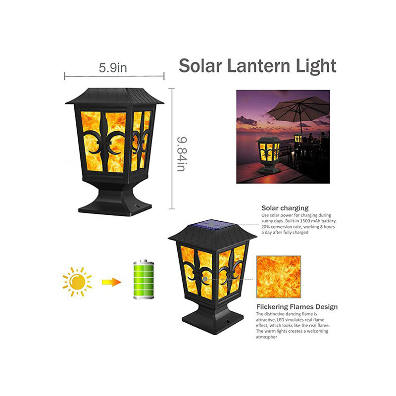 IP 65 โคมไฟติดผนังพลังงานแสงอาทิตย์กลางแจ้ง 3.2V ไฟสวนกันน้ำไฟสวน LED โคมไฟติดผนัง