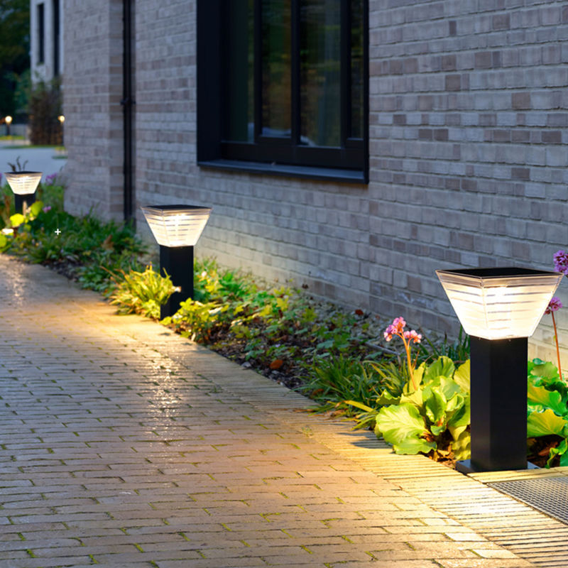 Minimalist 7W LED ไฟสวนพลังงานแสงอาทิตย์ตกแต่งภูมิทัศน์โคมไฟสนาม LED โคมไฟสนามหญ้า
