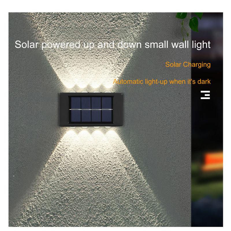 เรืองแสงบรรยากาศกันน้ำโคมไฟติดผนัง 600mah พลังงานแสงอาทิตย์ LED สวนตกแต่งกลางแจ้ง