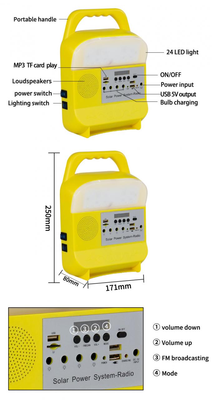 New Multi-Functional Solar Rechargeable Light Night Market Stall Light LED Household Power Outage Emergency Bulb Light