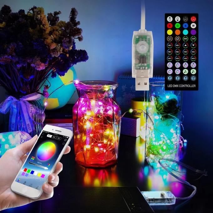 LED String Lights Smart Bluetooth Remote APP Control Halloween Wedding Party festival Christmas