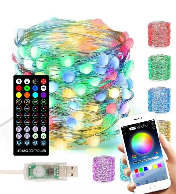 LED String Lights Smart Bluetooth Remote APP Control Halloween Wedding Party festival Christmas